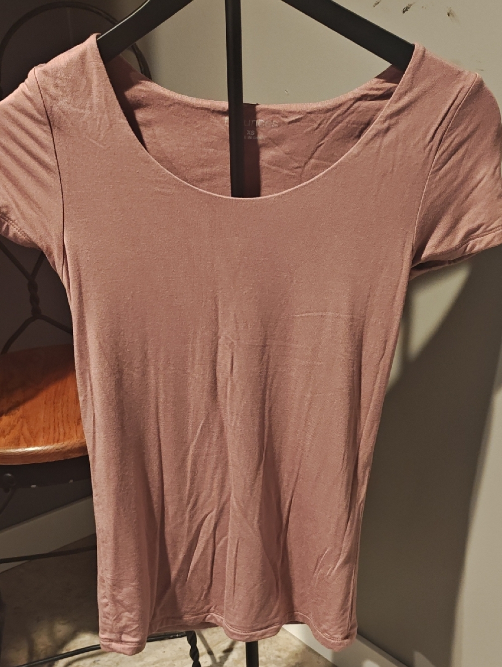 Maurices Women's Scoop Neck Short Sleeve Top - Mauve Pink